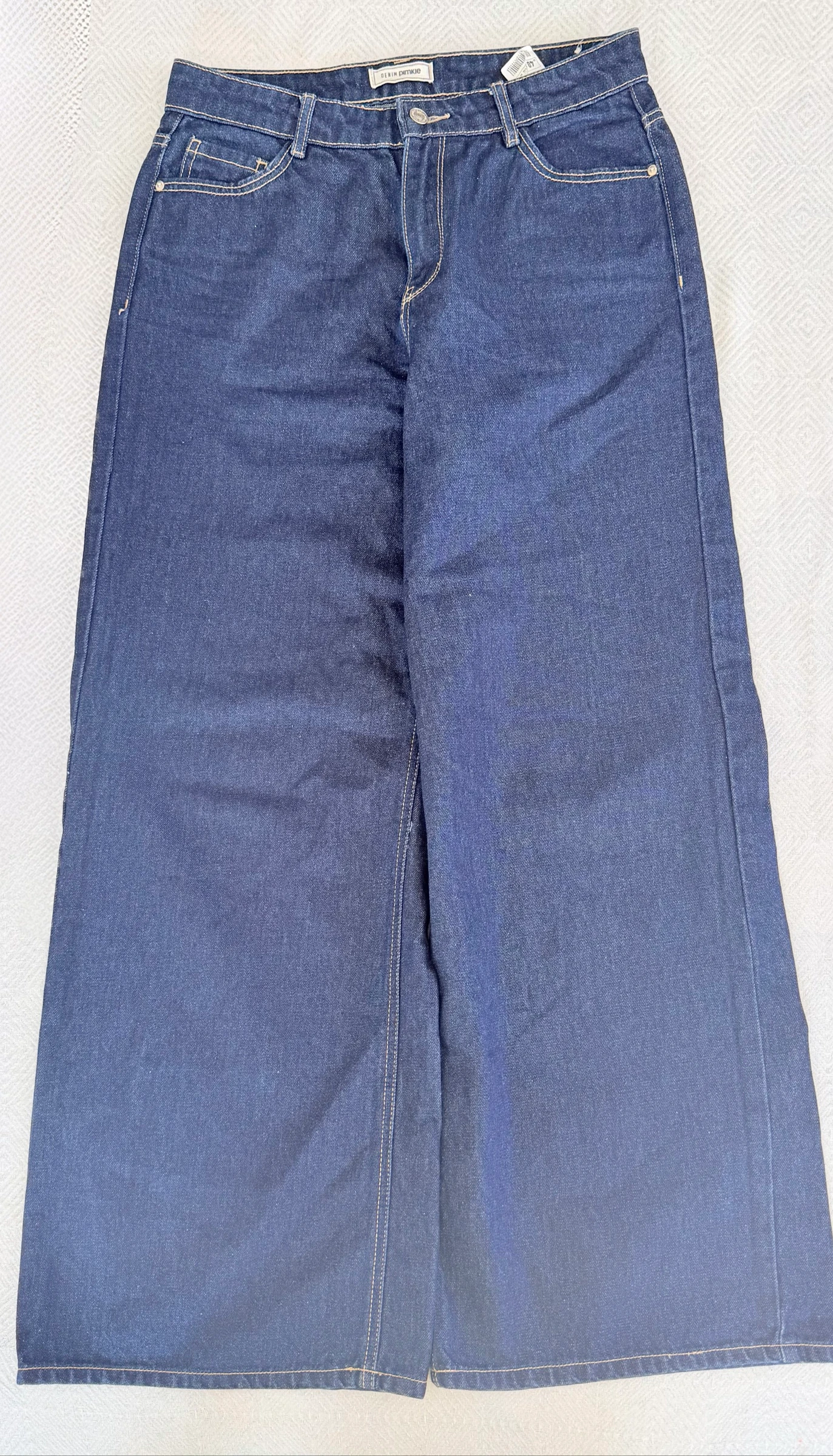 Jeans azul rodado cintura alta tamanho 44 – photo 2